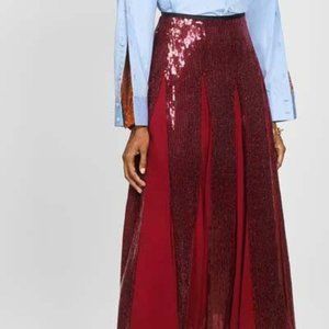 Blogger pick  ZARA Red Sequin Midi Skirt